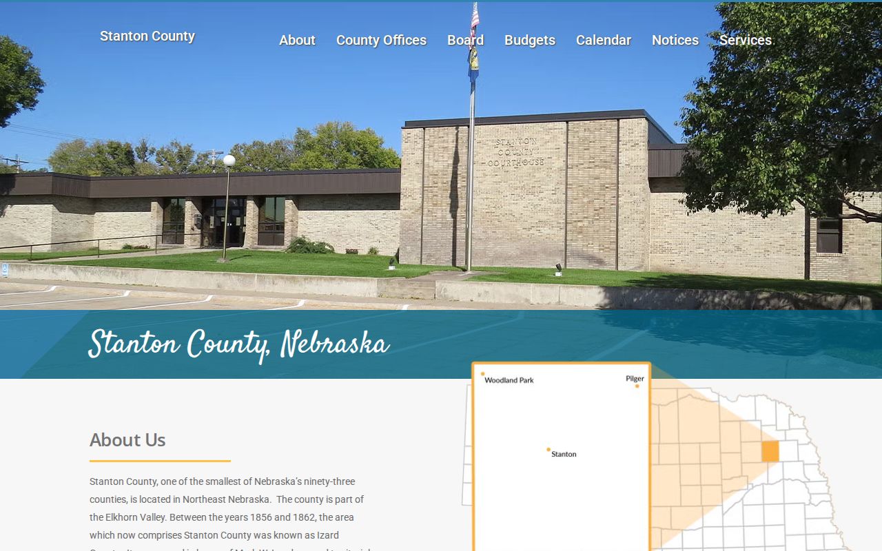 Official Stanton County courthouse homepage and public contact information